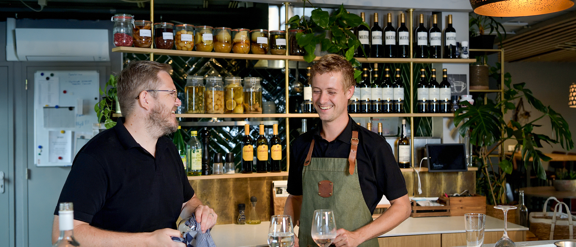 Ben Sykes en Robbert-Jan Veldhuijzen in Brasserie Zorgcampus Breda